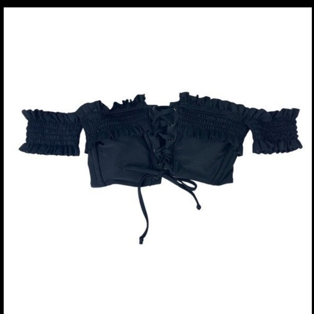 Exhilaration bikini top black